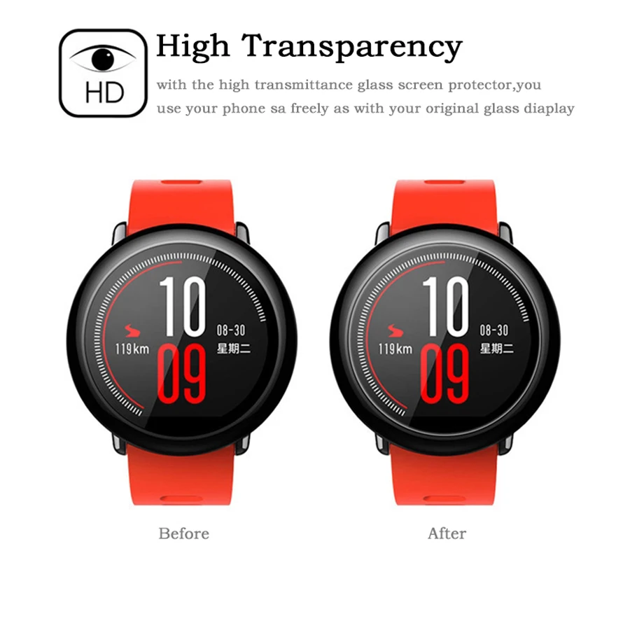 for Xiaomi Huami Amazfit Pace Tempered Glass 9H Explosion Proof Guard Screen Protector Film For | Электроника
