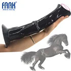 FAAK 35,5 см длинный реалистичный конский фаллоимитатор, большой толстый пенис животного, секс-игрушки для женщин, вагинальный Массажер ягодиц, искусственный бычий член