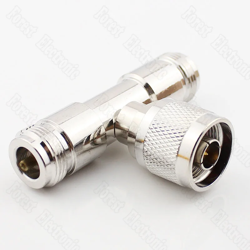 

20pcs/lot N-KJK/N One Male To Two Female Connector Three Pass Connector N-T