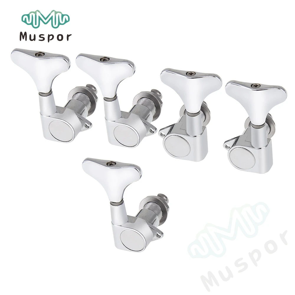 1 Набор электрогитарных колышков для настройки басов R + L Хромовая