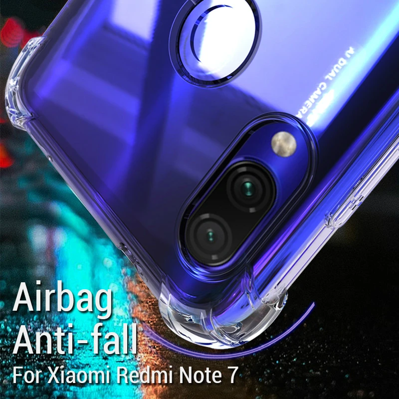 Shockproof Silicone Clear TPU Soft Case Redmi Note 7 6 5 Pro Protective for Xiaomi 5Plus 6A 6Pro Mi9 8 SE 6X A1 |