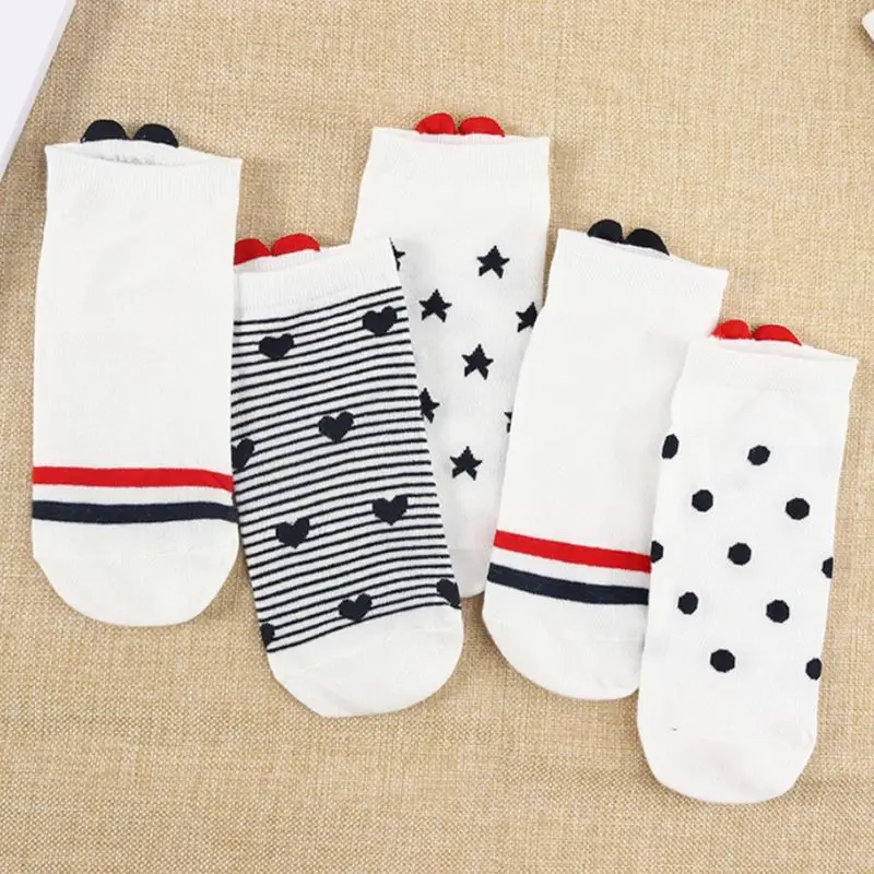 Для женщин Харадзюку японский с низким вырезом невидимые носки башмачки детские