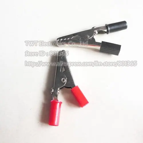 100 шт. зажим типа крокодил к тестовому адаптеру банан 4 мм красный черный 55