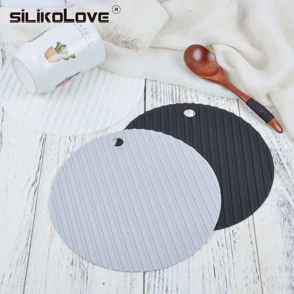 SILIKOLOVE Кухня силиконовый Настольный коврик круглый обеденная супница подставки термостойкие Водонепроницаемый аксессуар подставка
