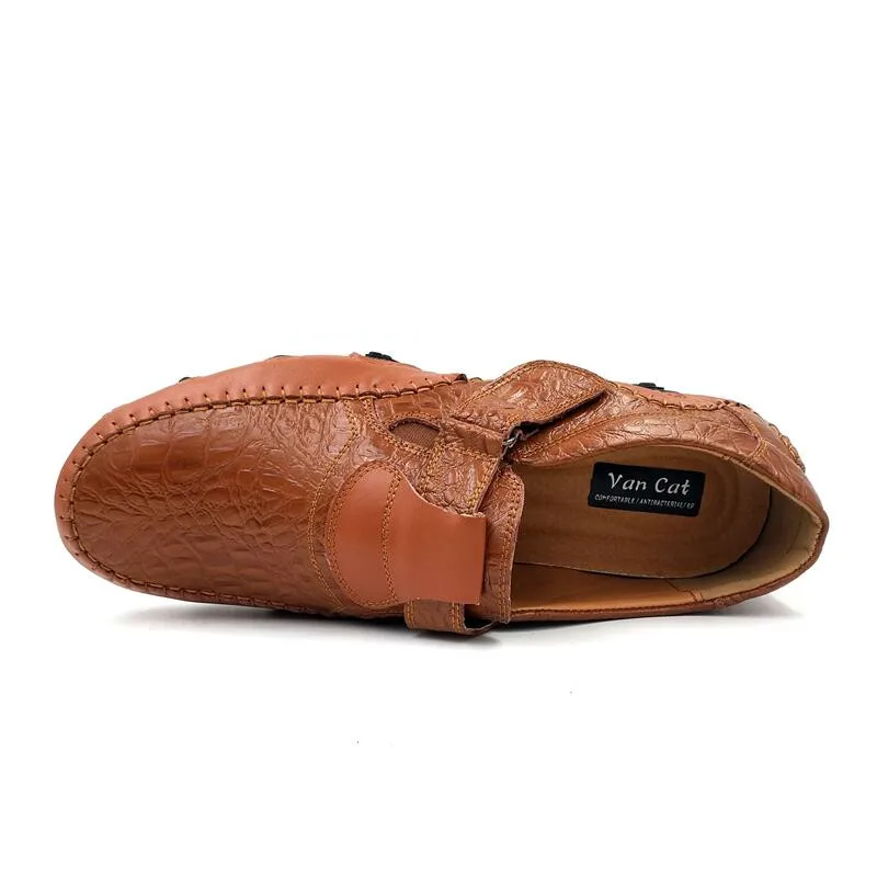 Мужские мокасины ручной работы VANCAT коричневые повседневные лоферы из