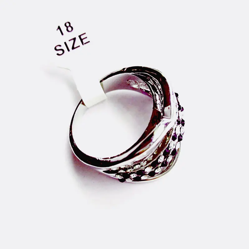 AOLOSHOW модные кольца со стразами для женщин Свадебные вечерние Обручальные