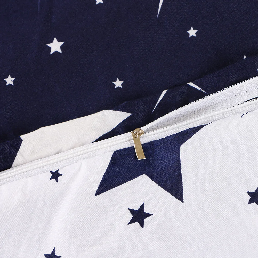 Синий белый звезда 4 шт. постельное белье для детей простыни наволочки подушки