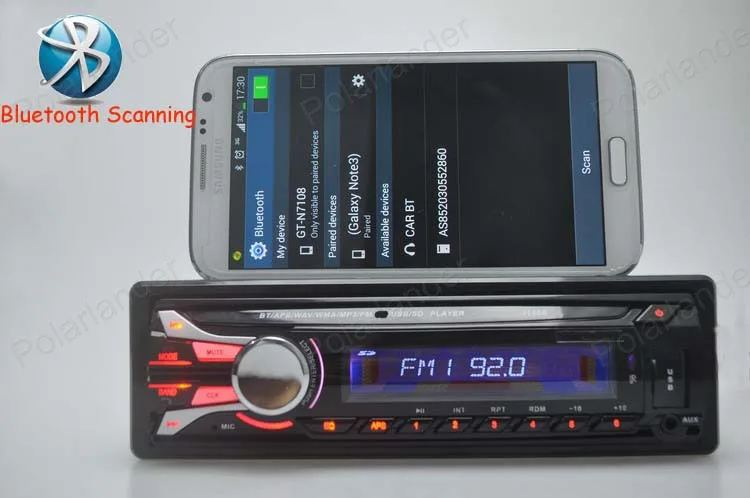 Автомагнитола с bluetooth 1 Din стерео FM USB/SD AUX аудио MP3 плеер в приборной панели Съемная