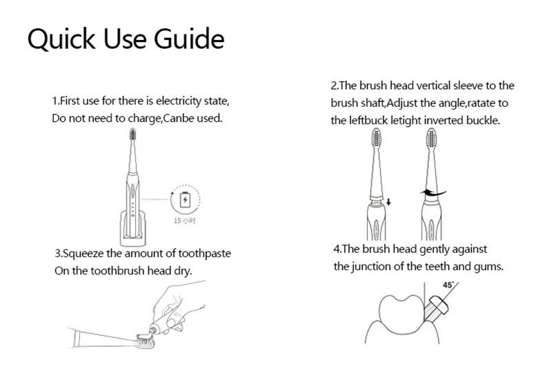 Lansung зубная щетка электрическая зубная щетка Sonicare перезаряжаемая электрическая зубная щетка Escova De Dente Eletrica гигиена полости рта щетка 4