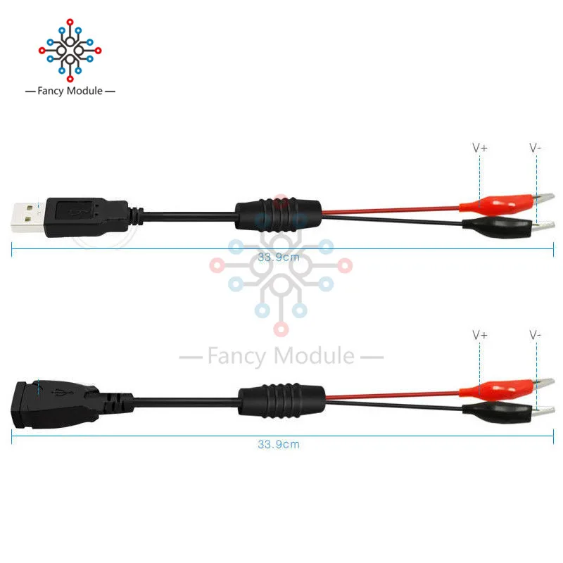 USB зажим-крокодил провод мужской/женский к USB тестер детектор DC измеритель напряжения мощность амперметра измеритель мощности монитор и т. д