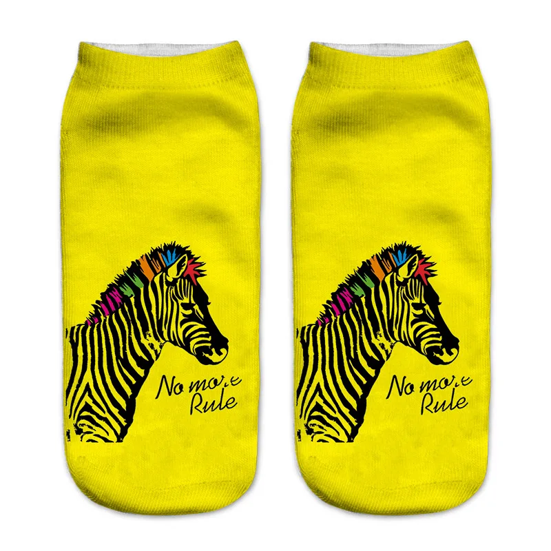 Лидер продаж 3D носки с персональным принтом женские низкие до лодыжки Mujer