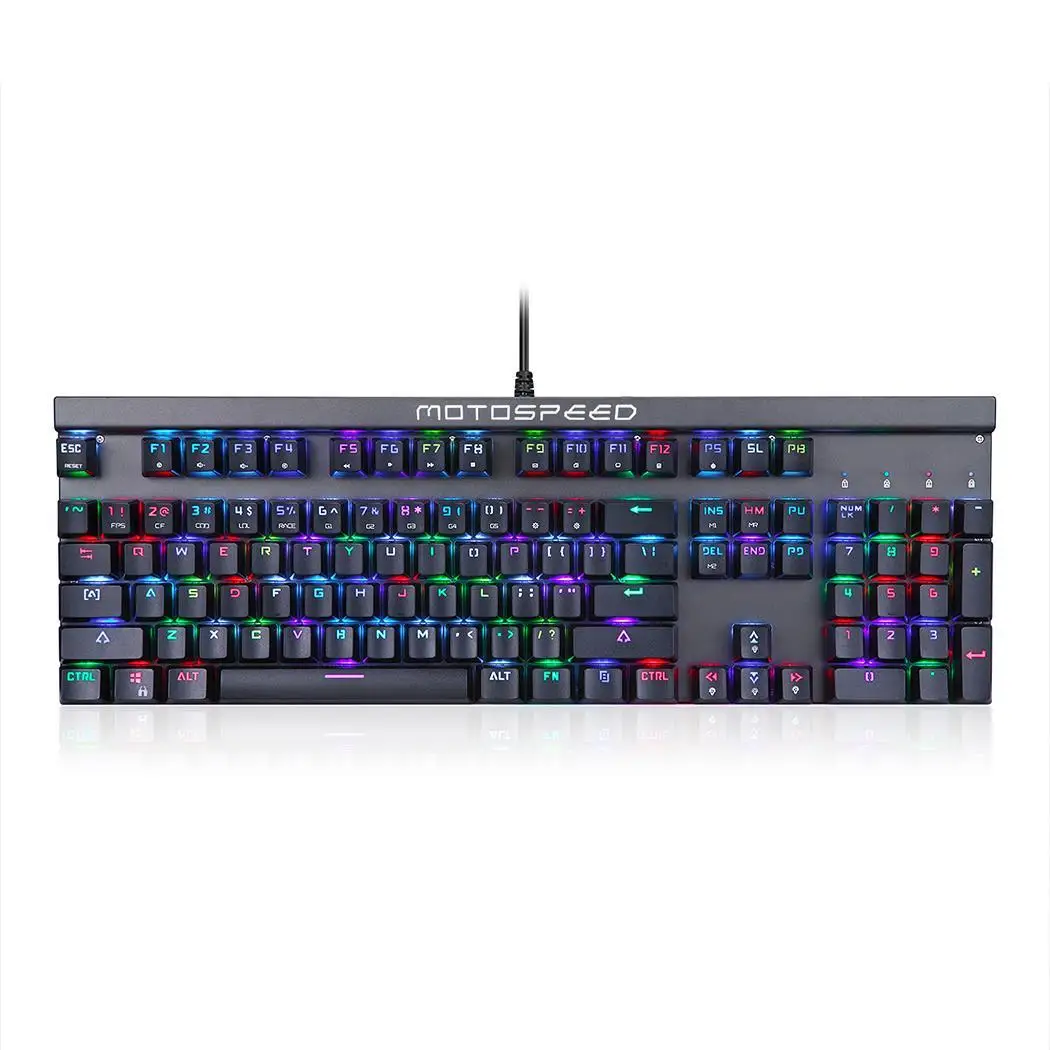 MOTOSPEED CK103 RGB механическая клавиатура игровая полноцветная программируемая 104