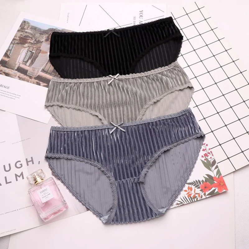 SP & CITY Полосатое бархатное хлопковое женское нижнее белье сексуальные бесшовные