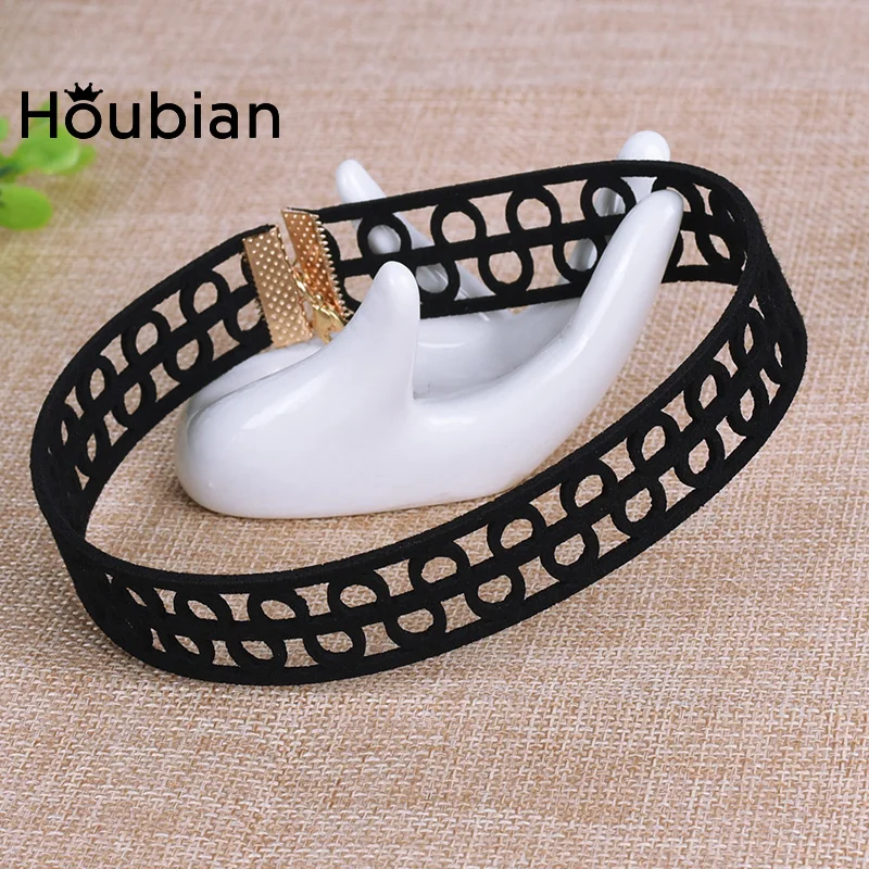 Женское Ожерелье-чокер 8 шт./компл. в полоску черное длинное корейское бархатное