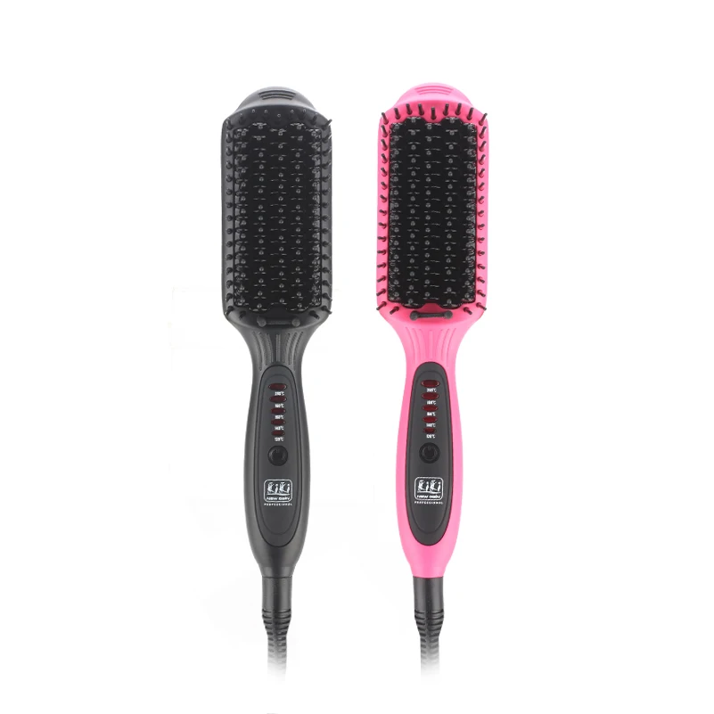 2017 Электрический быстрого нагрева выпрямитель для волос щетка укладки