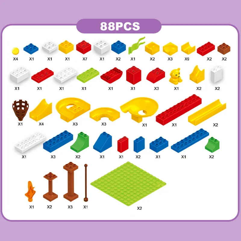 Красочные мрамор бег лабиринт Шариковая дорожка строительные блоки пластиковая