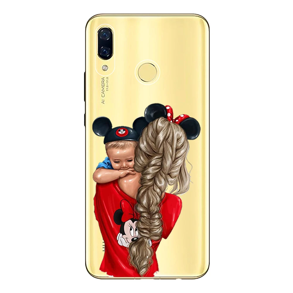 Soft TPU Funda For Huawei Nova 3 3i 3e Case Cover Silicone Capa Cute Baby Mom Dad Girl Coque Protect Phone Shell |