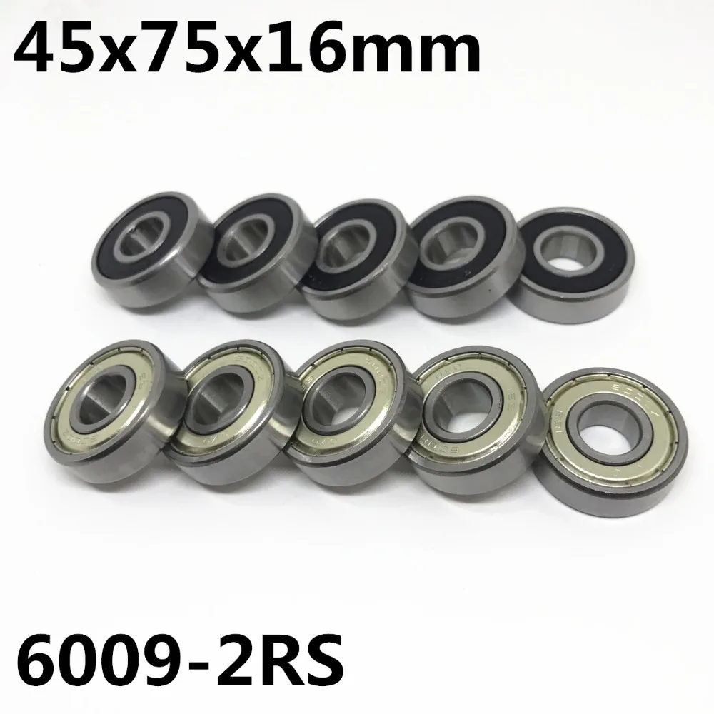 10pcs High quality 6009-2RS ball bearing 45x75x16 mm deep groove ball bearing 6009RS 6009