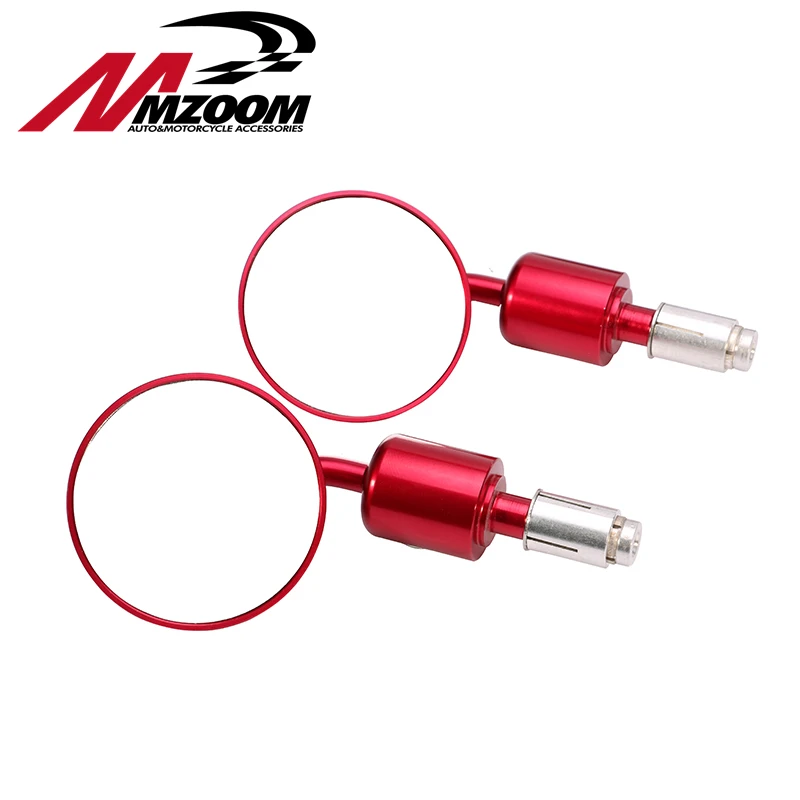 Mzoom Motorcycle CNC Aluminum Rear View 3&quot Handle Bar End 7/8&quot Mirrors Round | Автомобили и мотоциклы
