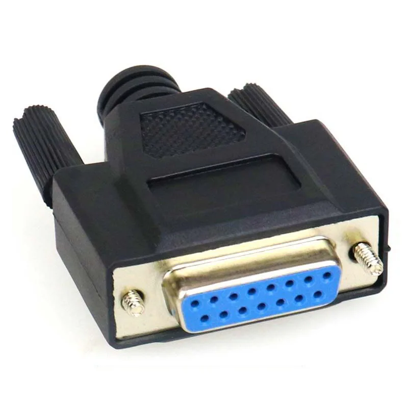 RS232 серийный Порты и разъёмы Заголовок 15-Pin DB15 мужского и женского пола в комплект поставки входит адаптер 2-рядной пайки «сделай сам» штекер - Цвет: B