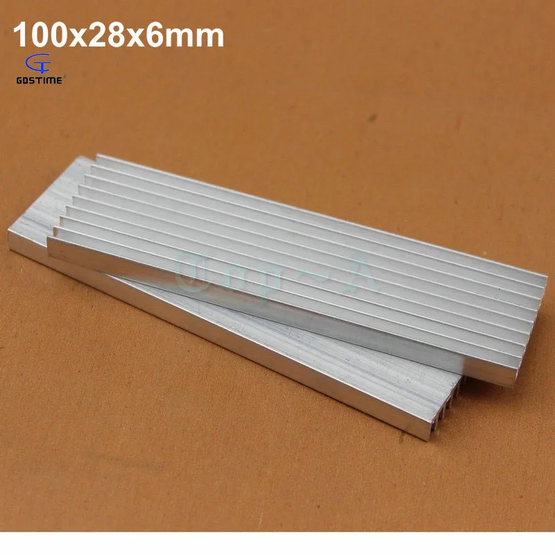 

Gdstime 3pcs 100x28x6mm Aluminum Heatsin LED DIY Heat Sink Radiator Cooling 100mm * 28mm * 6mm