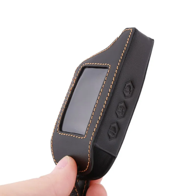 Кожаный чехол для ключей оригинального B9/B91/B6/B61/A91/A61/V7 C9 LCD Way Car Remote 2 Alarm |