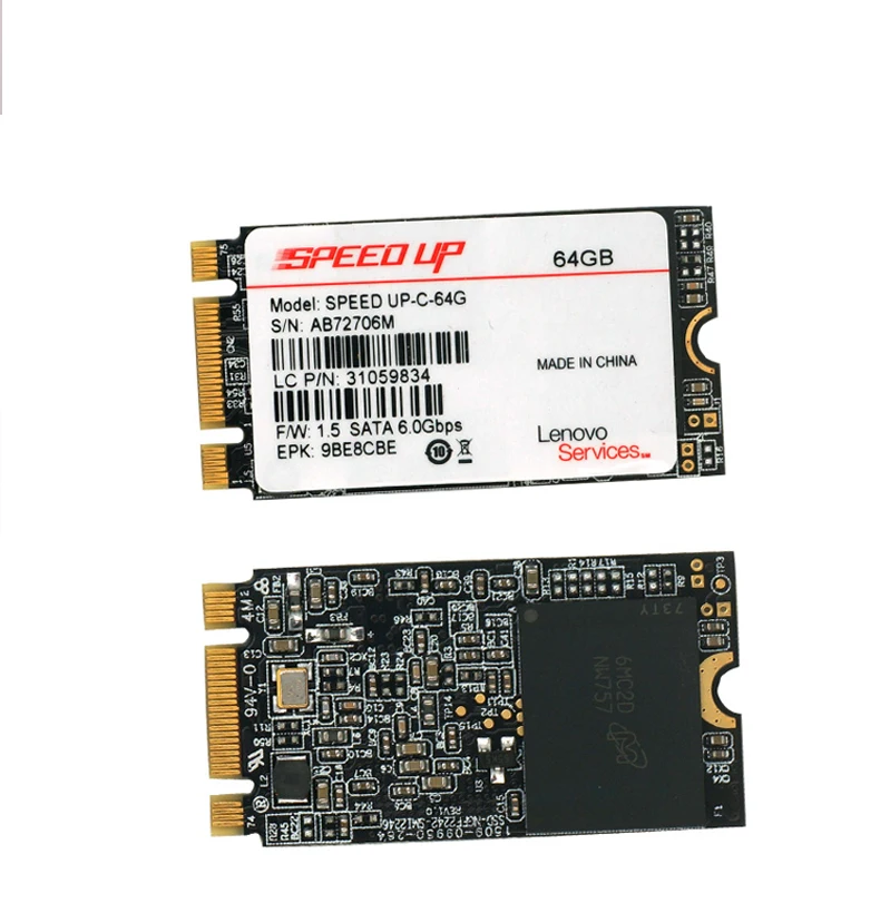 Оригинальный Внутренний твердотельный диск Lenovo SSD 64 ГБ 128 256 NGFF 2242 Y410 Y430P T440 T450 E431 M2