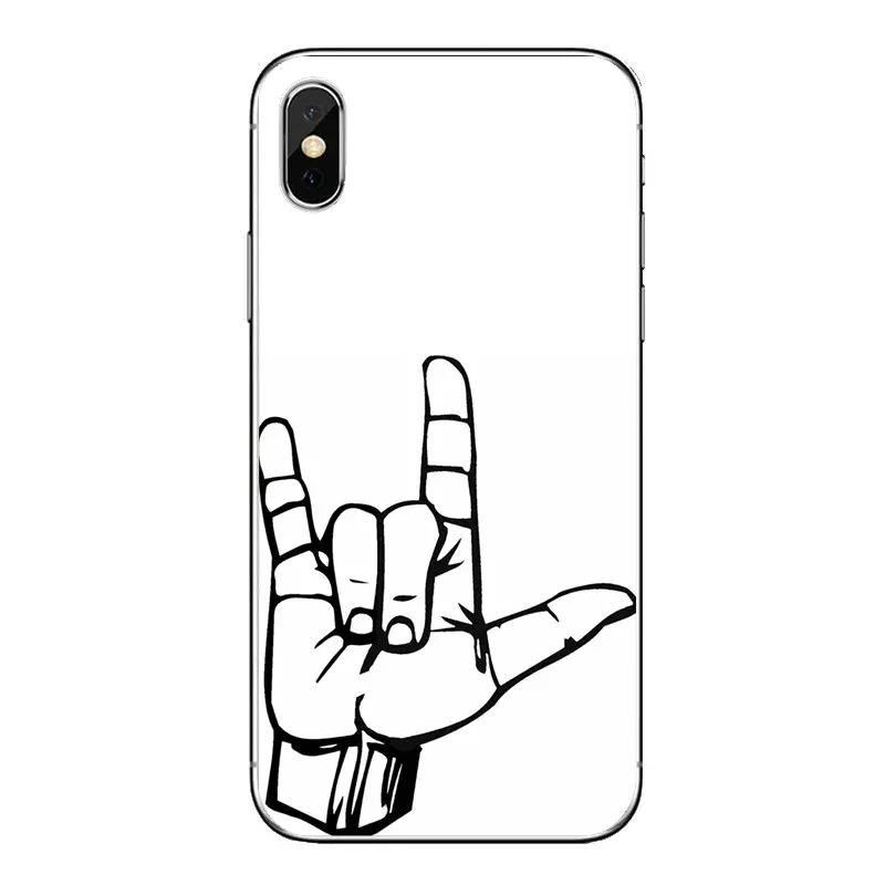 For Huawei Honor 8 8C 8X 9 10 7A 7C Mate 20 Lite Pro P Smart Plus Rock Hand Gesture Sign Soft Transparent Cases Covers |