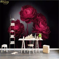 beibehang custom 3d red rose wall murals wallpaper painting living room sofa tv background photo wall paper home improvement