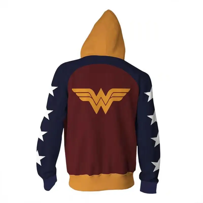 Wonder Woman Диана кофты с капюшоном всесезонные певцу принцу толстовка куртка