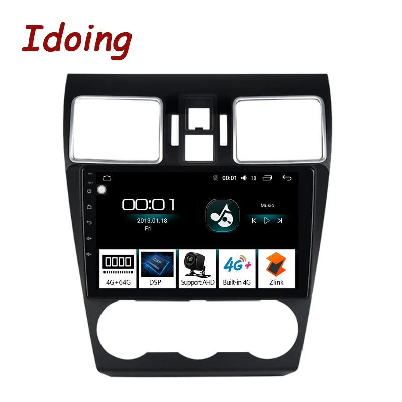 Idoing 1 Din " 2.5D ips DSP автомобильный Android 8,1 радио gps мультимедийный плеер 4G+ 64G Восьмиядерный для Subaru WRX- навигация