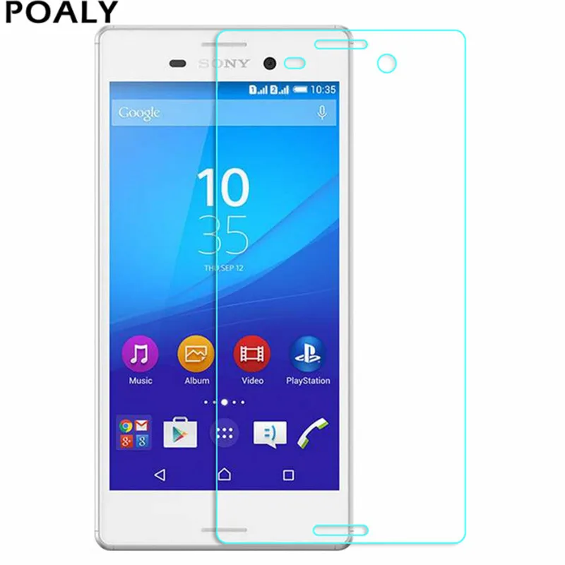 POALY 2.5D 0 26 мм 9H Премиум Закаленное стекло для Sony Xperia M4 Aqua защита экрана закаленная