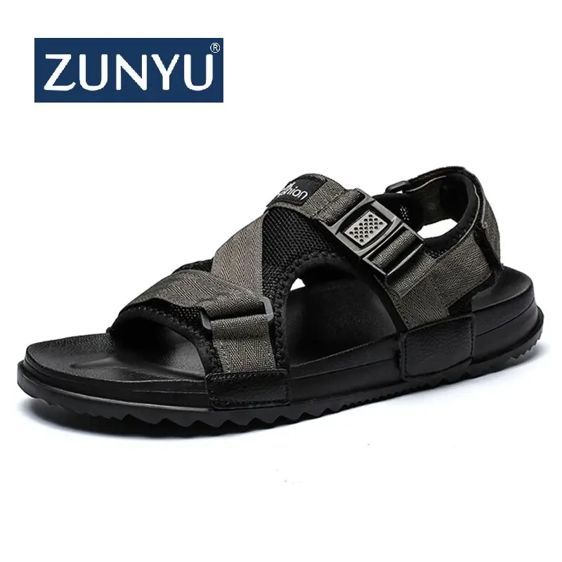 Мужские сандалии ZUNYU летняя обувь 2019 пляжные гладиаторы модные мужские уличные