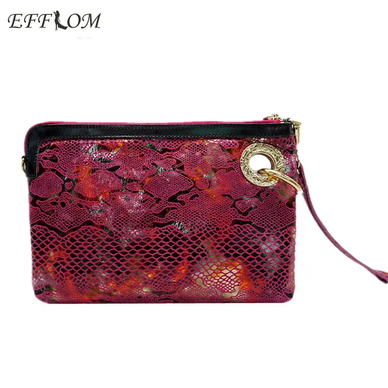 Мужские ботильоны натуральная змеиная кожа боковая молния женский клатч Модный