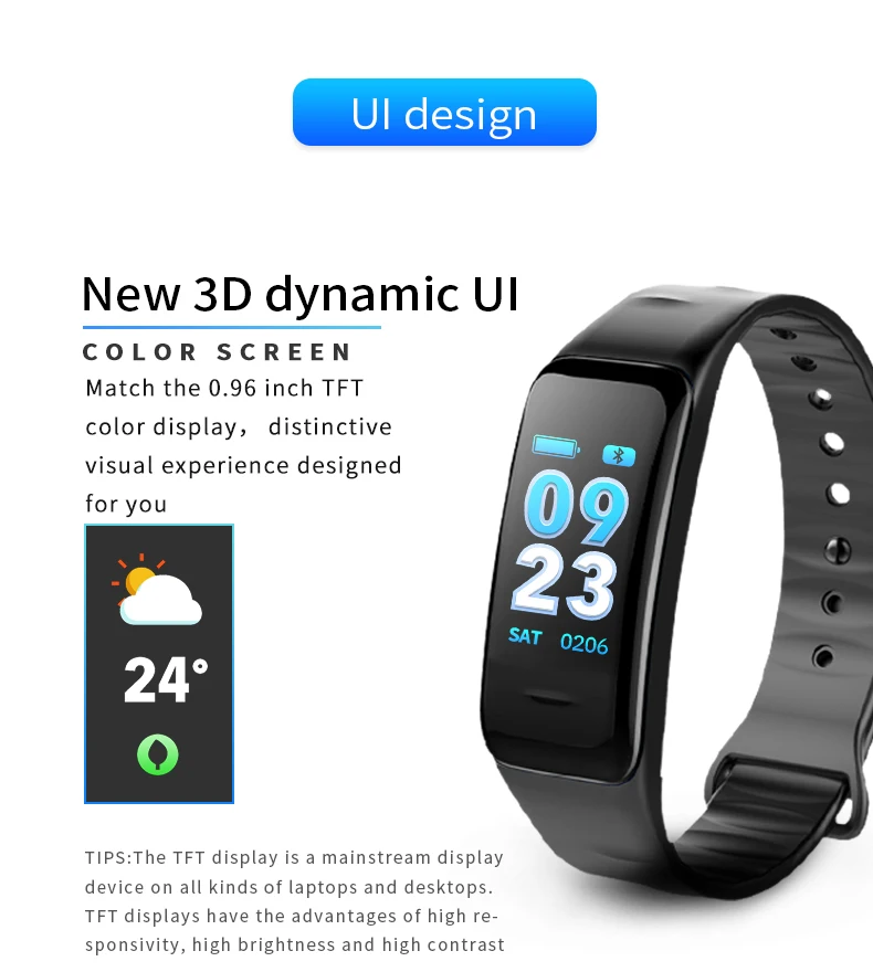 Sleep Tracker Heart Rate Fitness Pedometer Bracelet Smart Watch Steps Counter Wrist Blood Pressure Oxygen Monitor Measurement J3