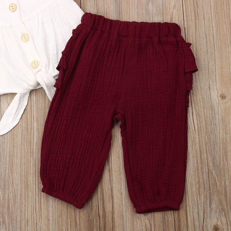 Pudcoco/модные От 1 до 6 лет для маленьких девочек Комплект одежды Топы с короткими