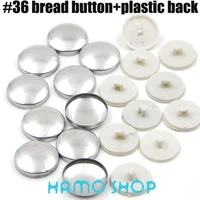 free shipping 50setslot 36 aluminum bread shape round fabric covered cloth button cover metal jewelry accessories
