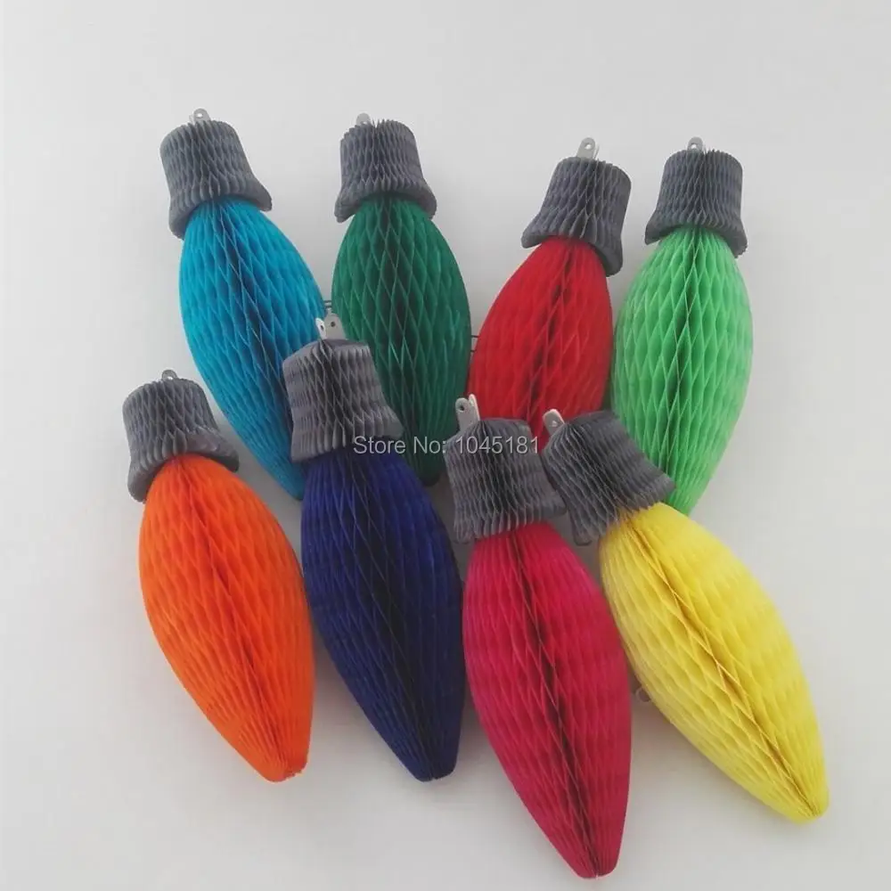 

1600pcs Hanging Honeycomb Decoration Paper Lightbulb Garland Wedding Party Favor Decorations Tissue Paper Light Bulb Garland