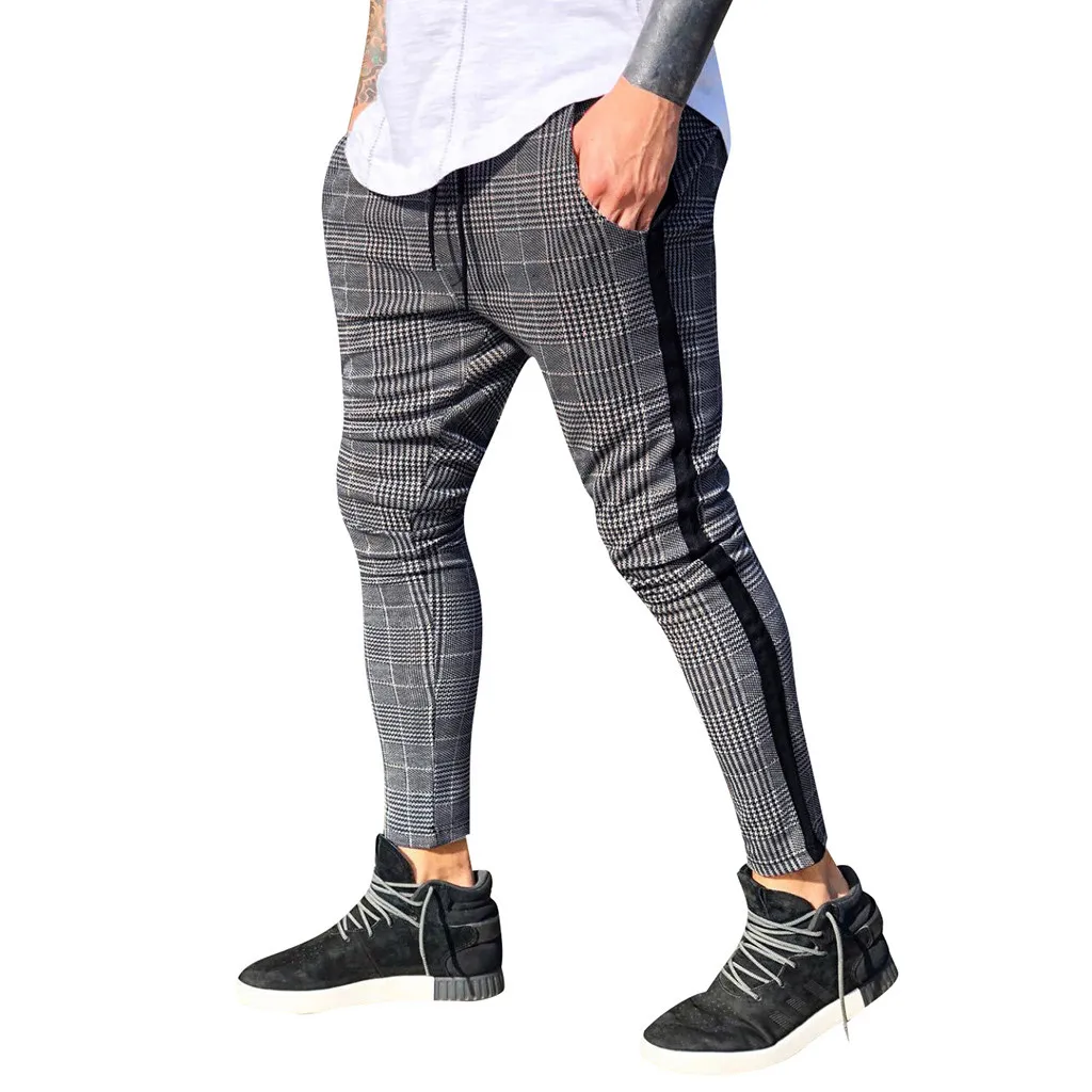 Pants Men Fashion Full Length Sweatpants Mens Long Casual Sport Slim Fit Joggers Running pantalon homme 19FEB14 | Мужская одежда