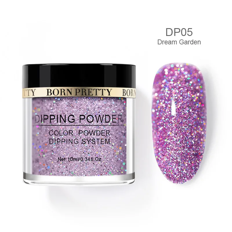 BP-DP05 Born pretty, голографическая пудра для ногтей, блеск без лампы, пудра для ногтей, базовый топ-активатор, набор для украшения ногтей - Цвет: BP-DP05