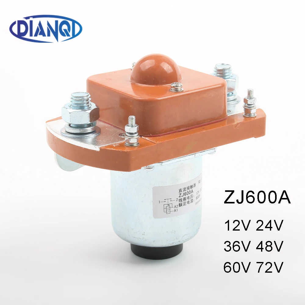 ZJ600A NO (нормально открытый) 12V 24V 36V 48V 60V 72V 600A DC контактор для мотора вилочного