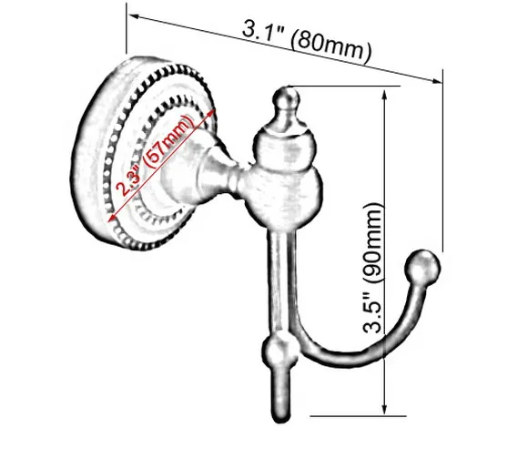 Настенные винтажные Ретро античные латунные крючки для полотенец ванной комнаты