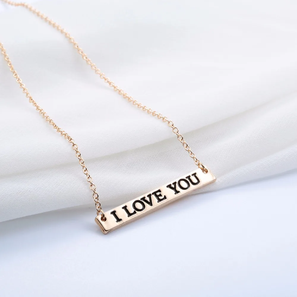 CHENGXUN Я Люблю Тебя Письмо Only Love Шарм Ожерелье Ювелирные Изделия Медные Пары