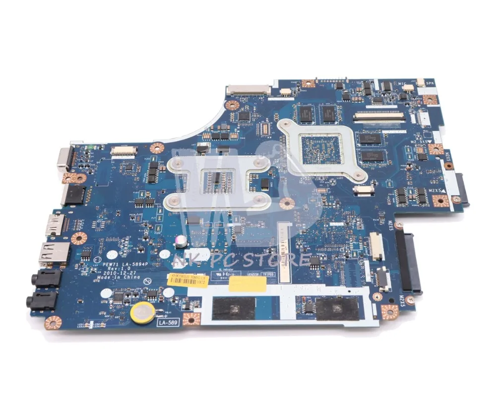 NOKOTION для acer aspire 5742 5742G материнская плата для ноутбука PEW71 LA-5894P MBRB902001 HM55 DDR3 GT540M 1 ГБ Бесплатный процессор