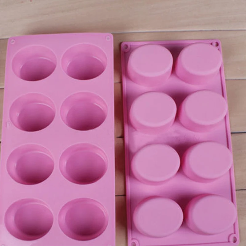JX LCLYL 8 полости овальной Форма мыло формы силиконовые шоколадный торт DIY Fondant