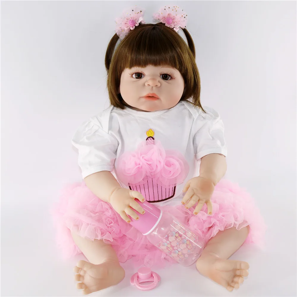 Полностью силиконовые куклы Новорожденные 23 дюйма реалистичные новинка виниловые для новорожденных