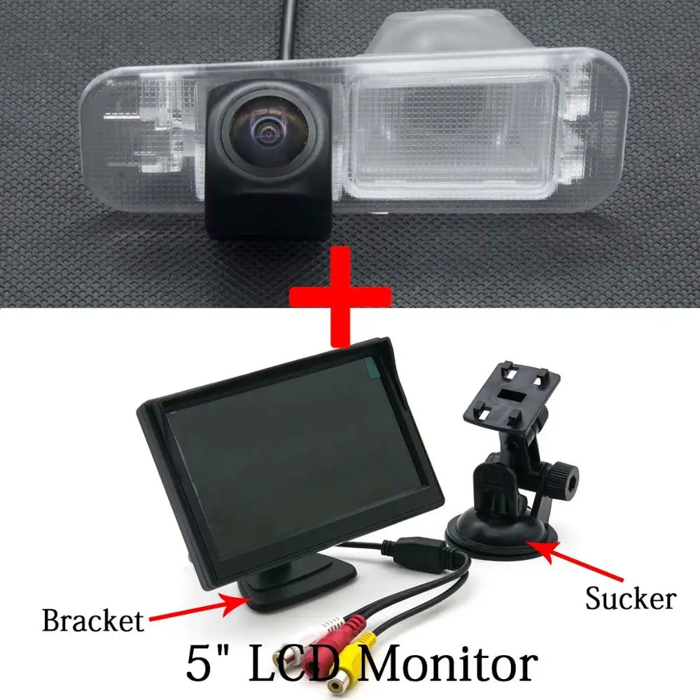 Camera 5 inch LCD Starlight MCCD рыбий глаз 1080P для Kia K2 Rio Sedan 2010 2011 2012 2013 " 4,3" парковочный монитор камера заднего вида - Название цвета: Camera 5 inch LCD