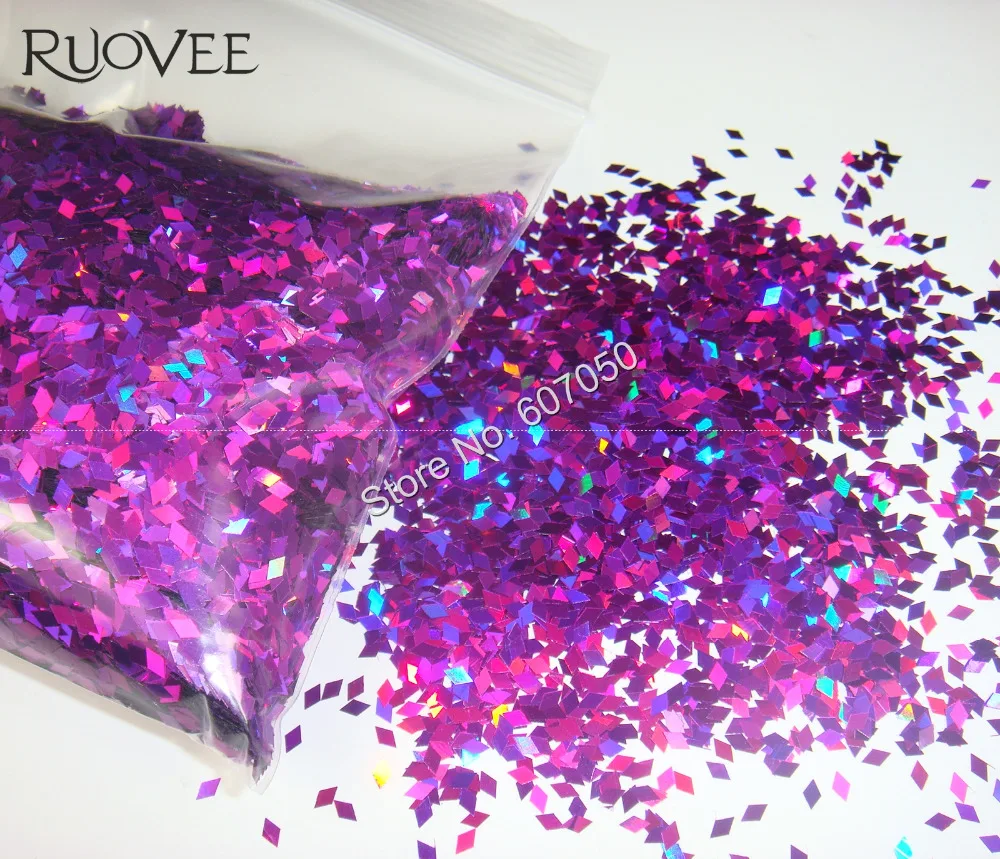 

Laser Holographic Dark Purple Color 2MM Diamond rhombus Glitter Paillette Spangles Shape for DIY Nail Art Decoration