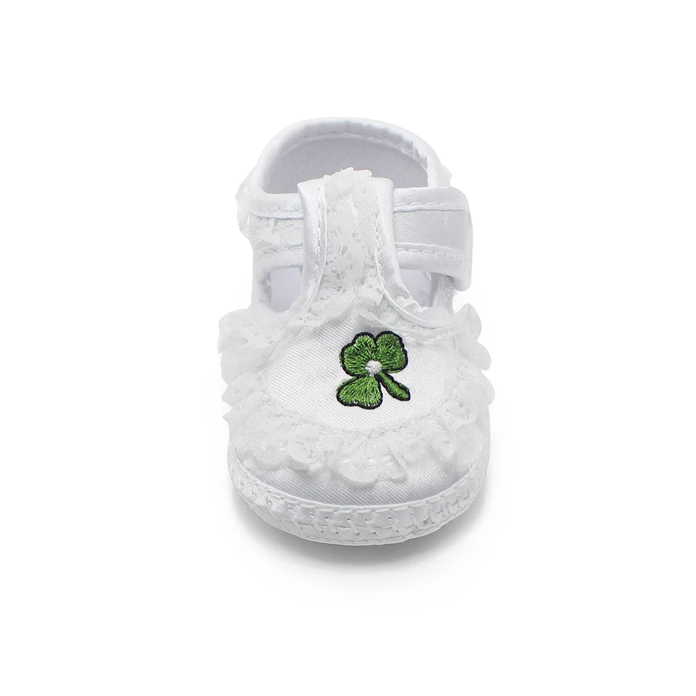 

Pure White Newborn Baby Shoes Soft Sole Baptism Shoes & Christening Shoes Hook & Loop Baby Girls Shoes