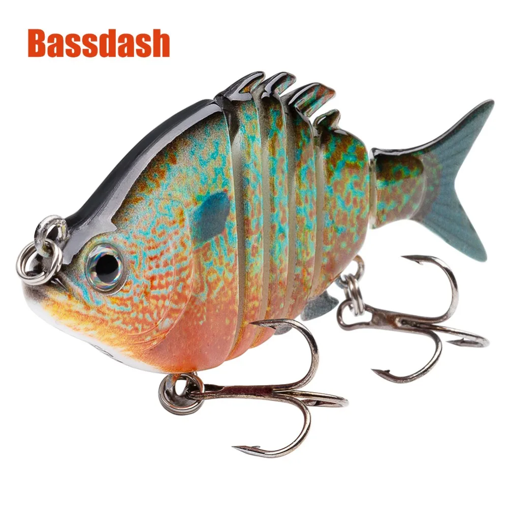 Bassdash сток зазор мульти Соединенные рыболовные приманки SwimPanfish Crankbait Hard Topwater 6 3 см/9